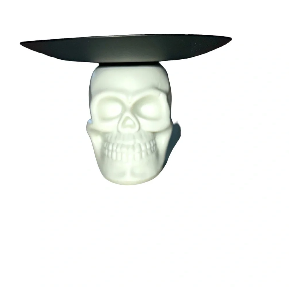 Target Bullseye Skull Candleholder NWOT